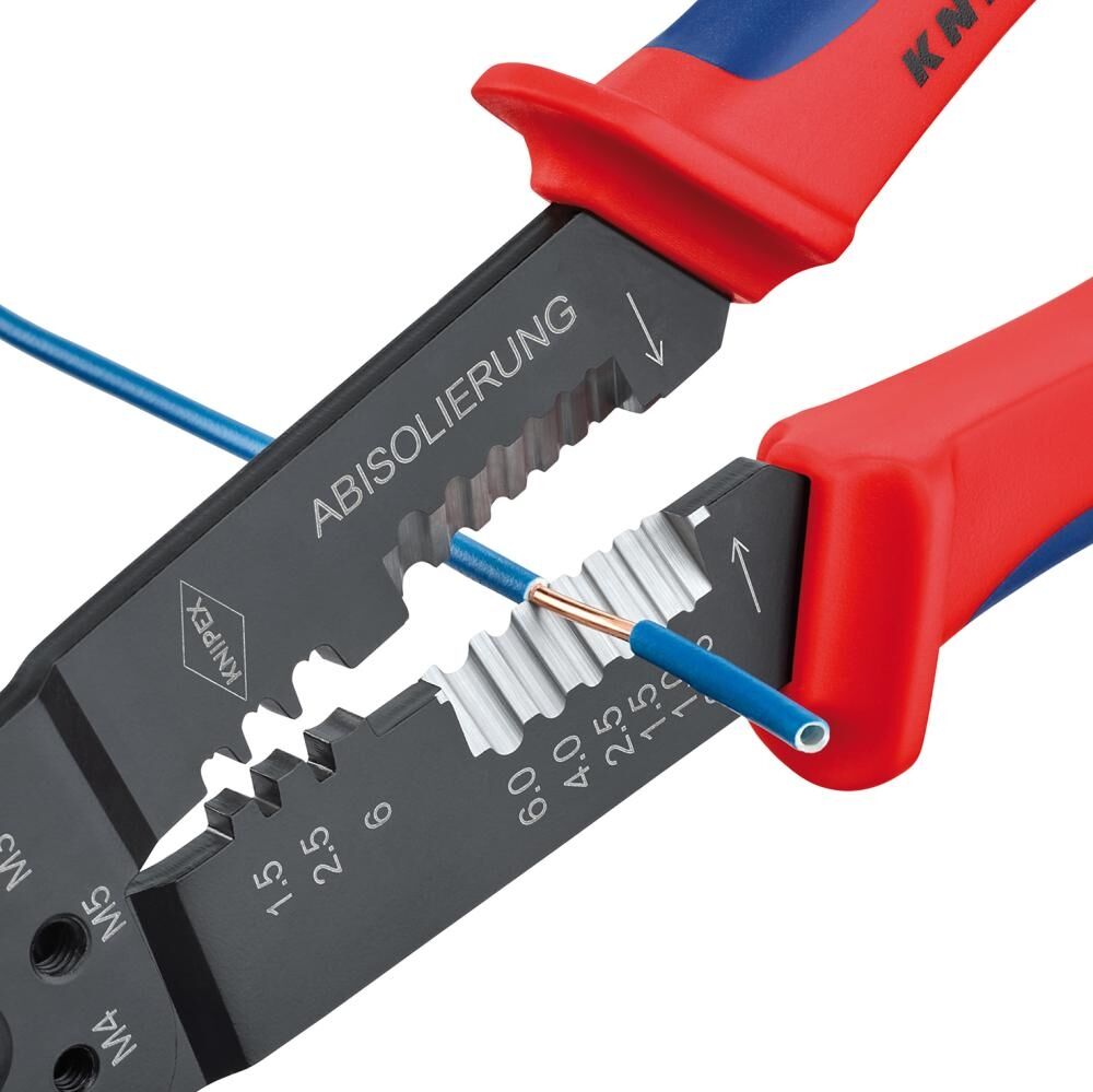 KNIPEX Crimpzange 240mm Mehrkomponenten-Hülle schwarz lackiert 97 22 240