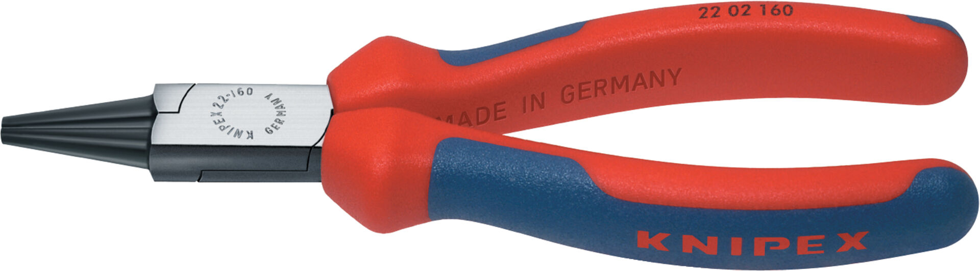 KNIPEX 22 02 140 Rundzange mit Mehrkohne schwarz atrA 140mm