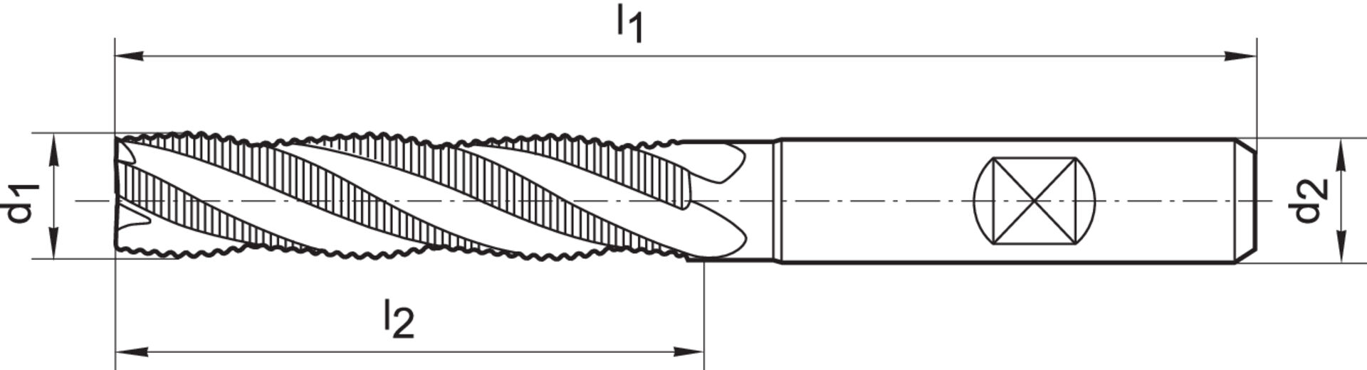 FORMAT Schruppfräser DIN844L HSSE HR 20,0mm