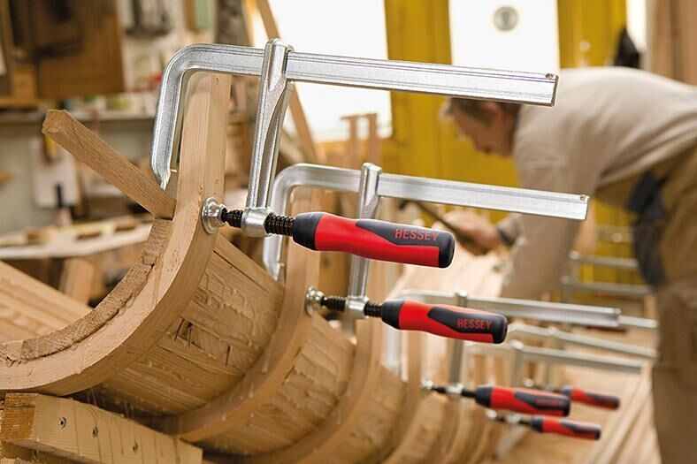 BESSEY Schraubzwinge Ganzstahl 400x120mm Zweikomponenten-Griff
