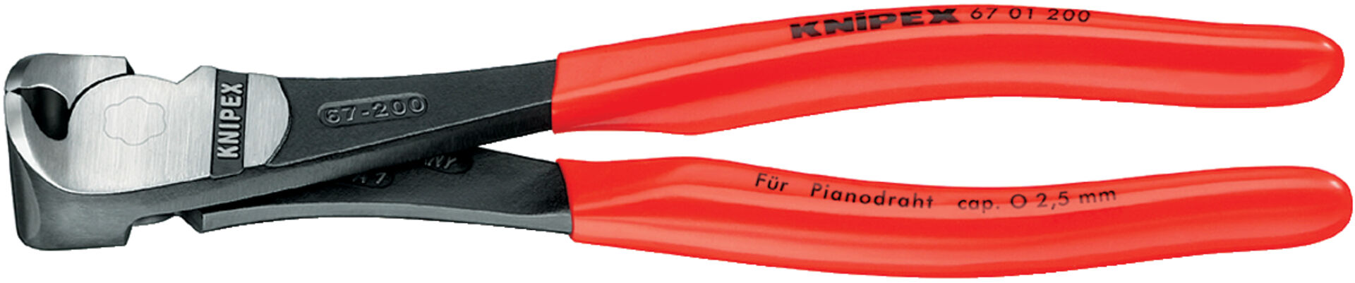 KNIPEX 67 01 140 Kraft-Vornschneider schwarz atramentiert 140mm