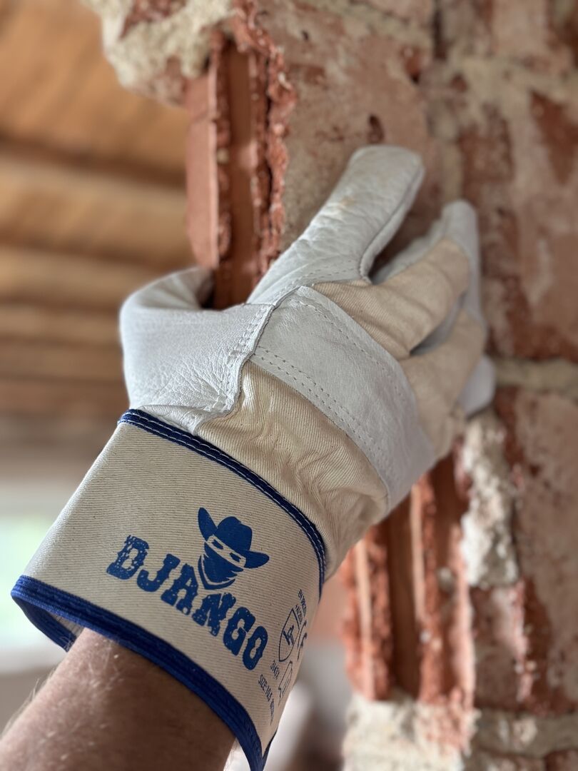 WEMAG Vollleder-Handschuh DJANGO Gr. 10,5 gummierte Stulpe