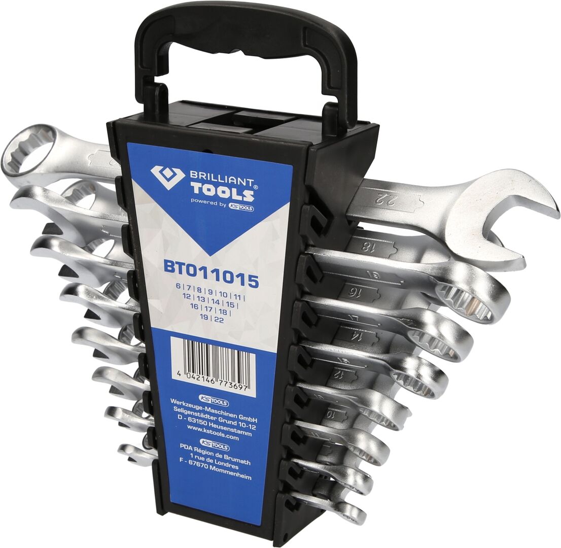 BRILLIANT TOOLS Gabelringschlüssel Set 15-teilig