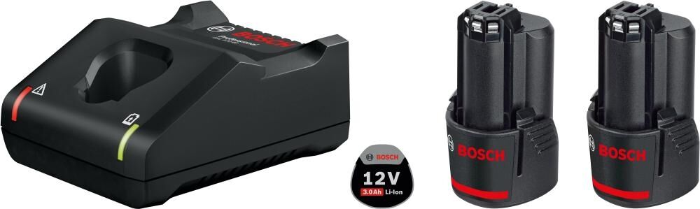 BOSCH Starter Set 2x12V 3Ah Ladegerät