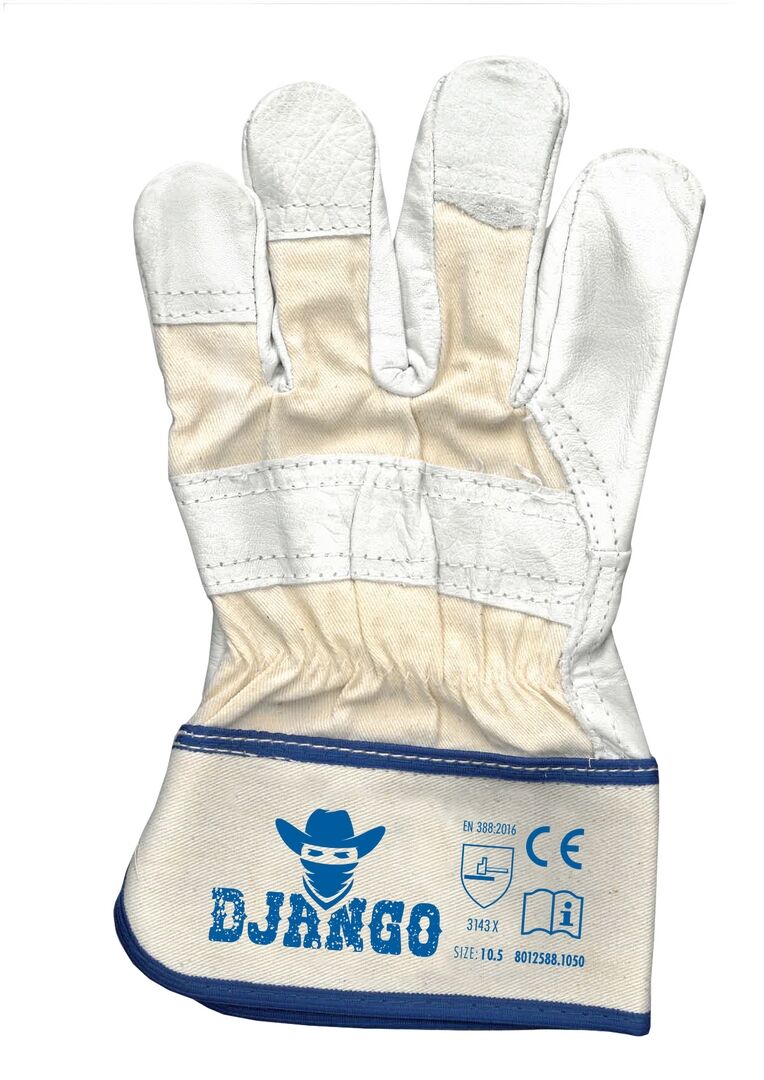 WEMAG Volllederhandschuhe DJANGO Gr. 10,5 gummierte Stulpe