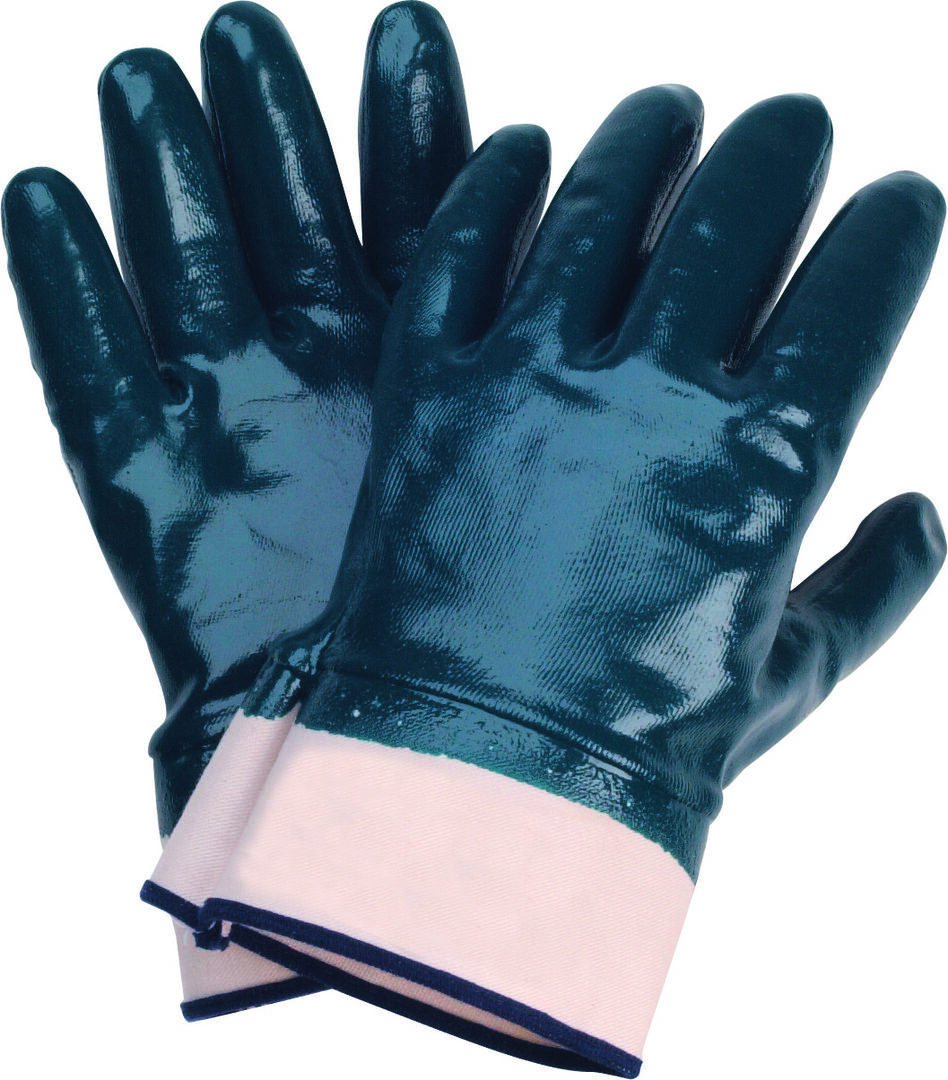 NITRAS Montage-Handschuh Weser Gr. 10 Nitril blau vollbesch. Stulpe