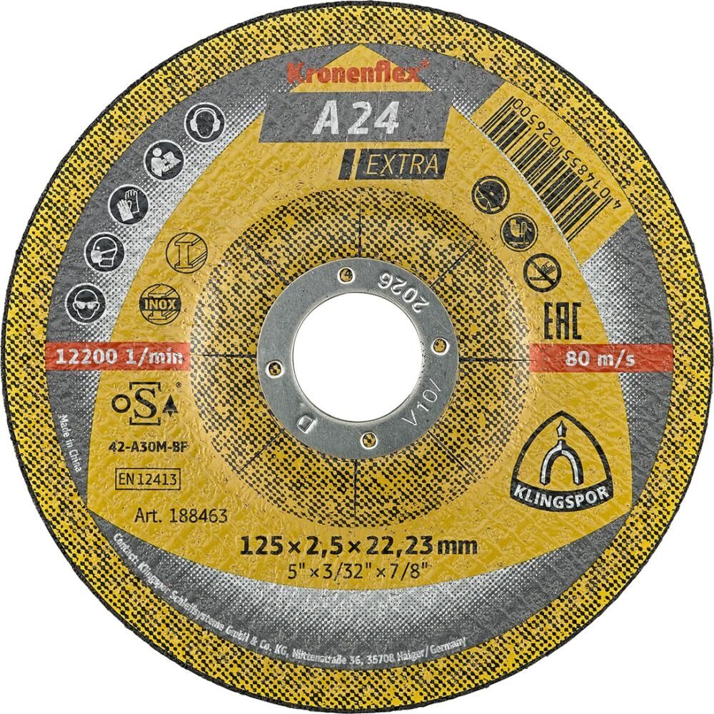KLINGSPOR Trennscheibe A24 Extra 125x2,5x22,3mm