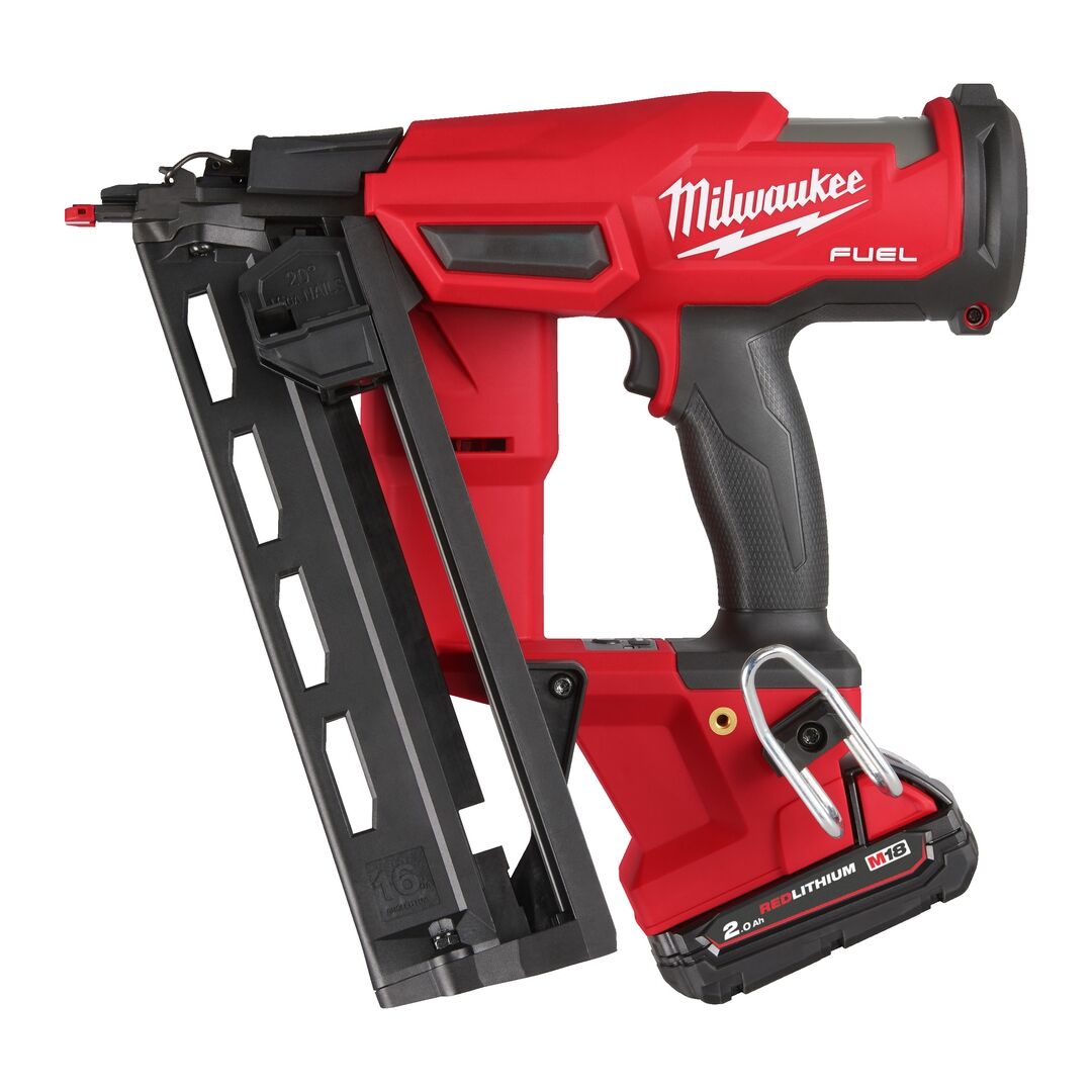 MILWAUKEE Akku-Nagler FUEL M18 FN16GA-202X 2x18V 2Ah Ladegerät