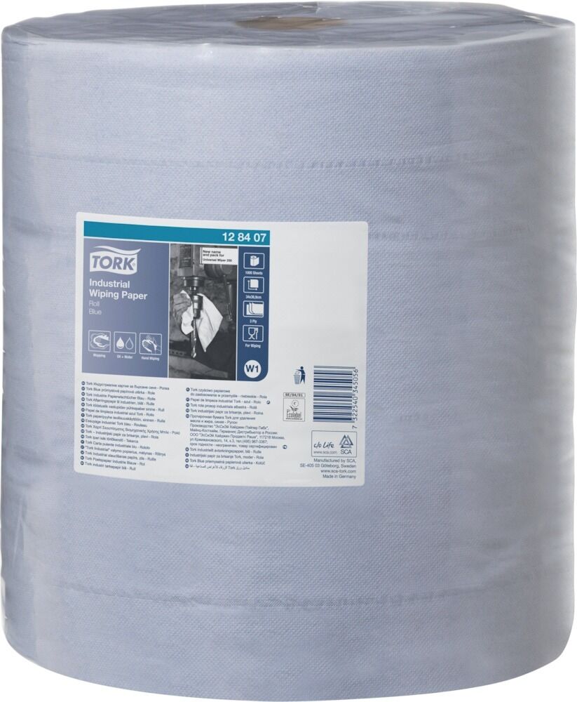 KATRIN TORK Universal Wischtuch Großrolle blau 3-lagig 1000 Blatt 34x36,9cm