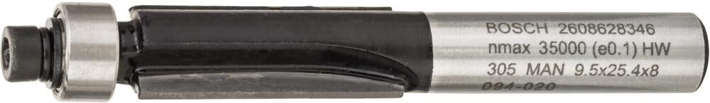 BOSCH Bündigfräser Standard for Wood 8mm D 9,5mmL 25,4mm