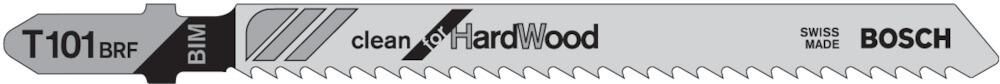 BOSCH Stichsägeblatt Clean for Hard Wood T 101 BRF 5 Stück