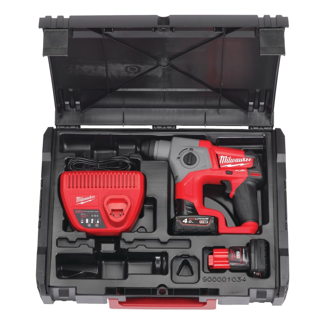MILWAUKEE Akku-Bohrhammer M12 CH-402C 4Ah HD Box