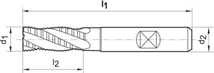FORMAT Schruppfräser 6,0mm Typ HR DIN844K HSSE TiAlN