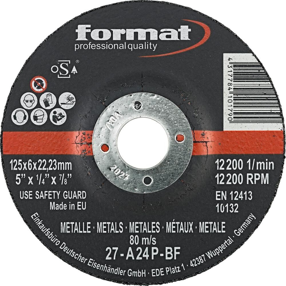 FORMAT Schruppscheibe Stahl/Guss 180x6mm gekröpft
