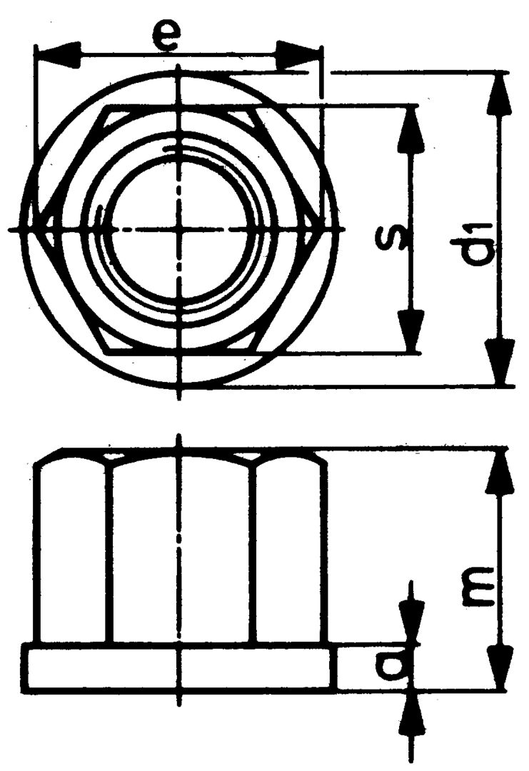 AMF Sechskantmutter D6331 M16 geschmiedet