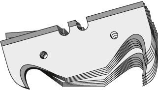 LUTZ Doppelschliffklinge 50,7x18,5x0,65mm 10 Stück