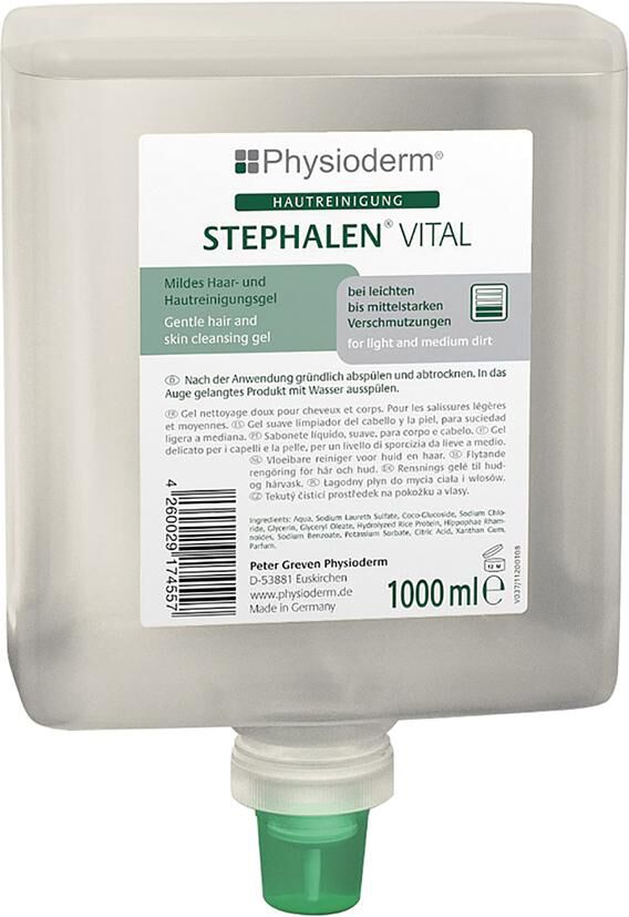 PHYSIODERM Hautreiniger Stephalen Vital 1000ml Neptuneflasche