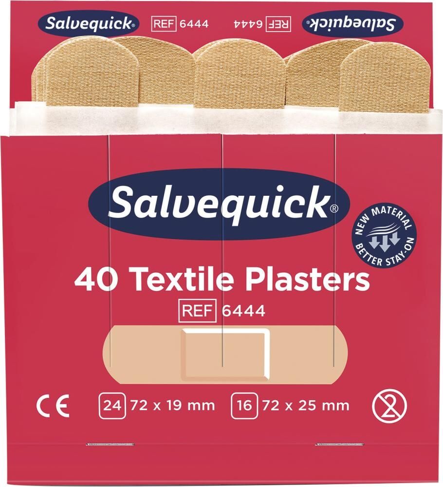 SALVEQUICK Nachfüllpack 6x40 Pflaster Textil