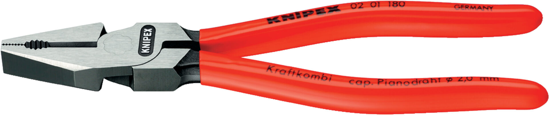 KNIPEX 02 01 200 Kraft-Kombizange schwarz atramentiert 200mm
