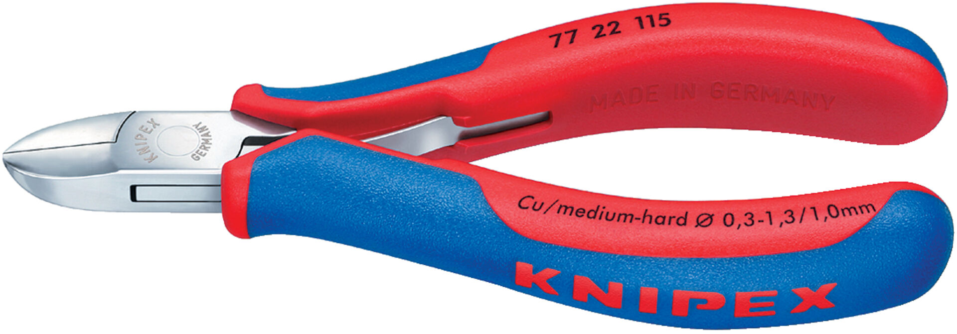 KNIPEX 77 22 115 Elektronik- Seitenschneider mit Mehrkohne 115mm