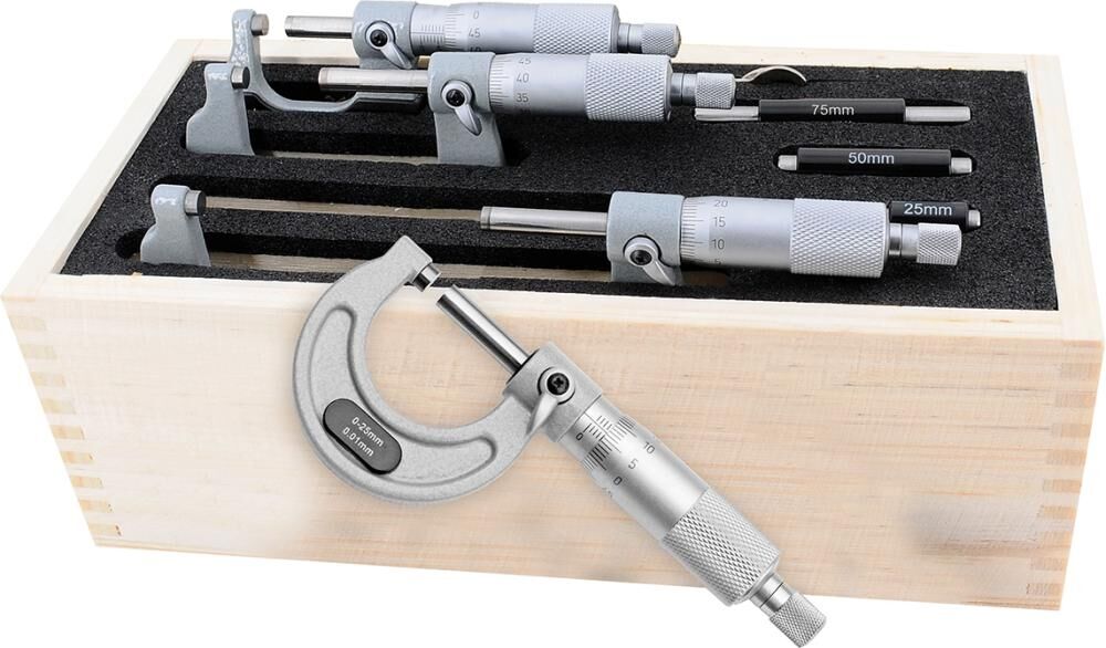 FORTIS Bügelmessschraube Set 0-100mm