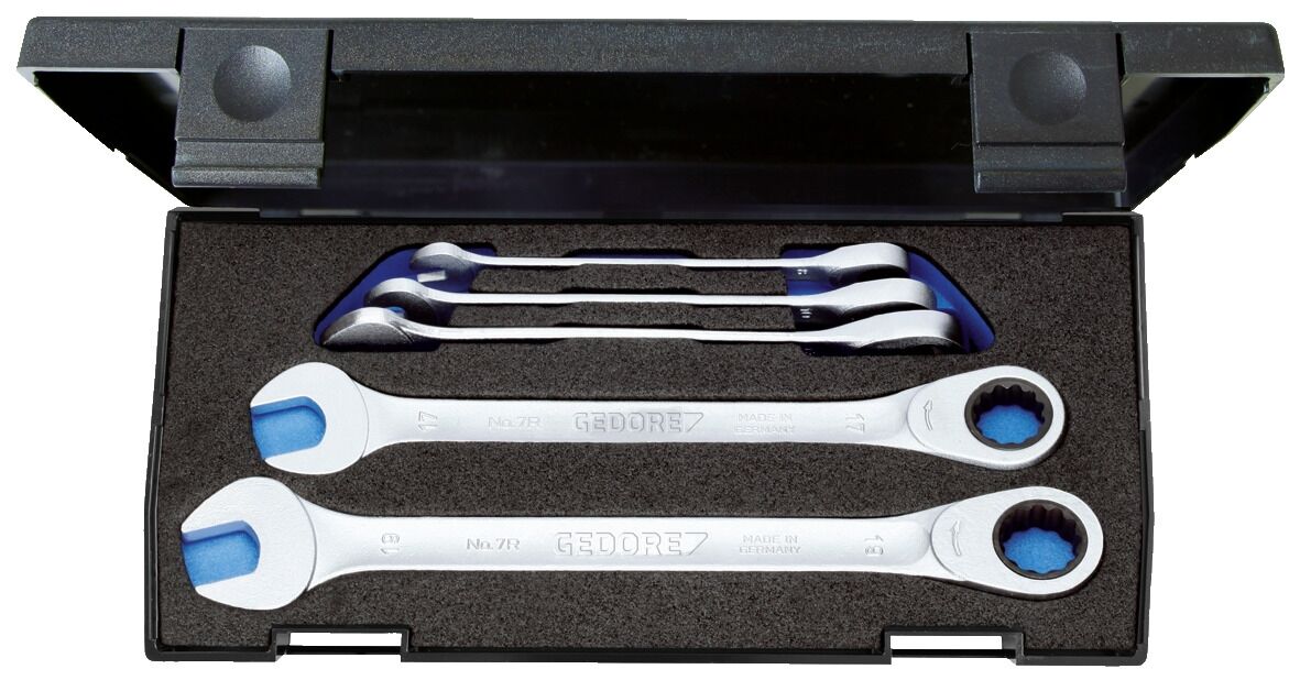 GEDORE Maulschlüsselsatz mit Ringratsche 5-tlg 8-19mm 7 R-005 2297434