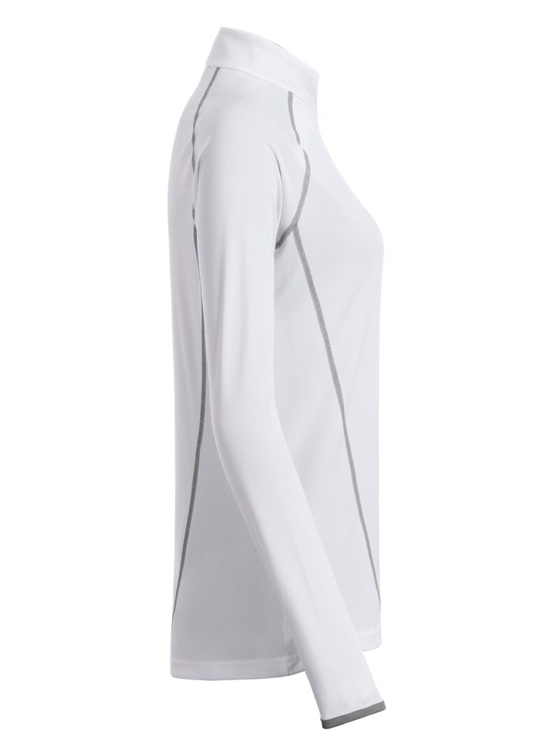 JAMES & NICHOLSON JN Ladies' Sports Shirt Longsleeve JN497 white/silver Größe XL