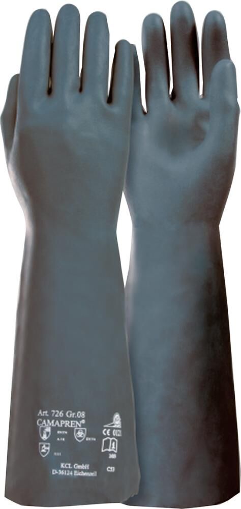 KCL Chemikalien-Handschuh Camapren 726 schwarz Kat. III Größe 10