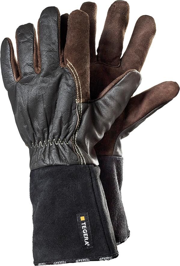 TEGERA Schweißerhandschuhe 132A Gr. 11 braun/schwarz