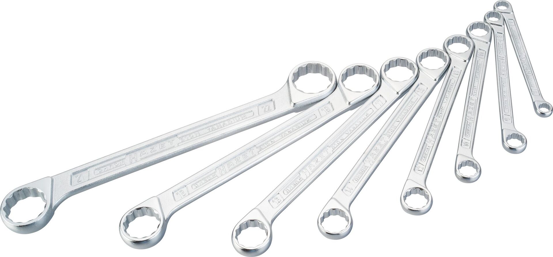 HAZET Doppelringschlüssel DIN837 B 8-teilig. 6-22mm