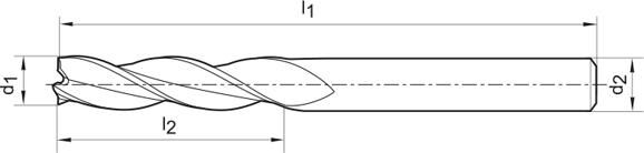 FORMAT Schaftfräser 6,0mm extralang WN VHM HB Z 3