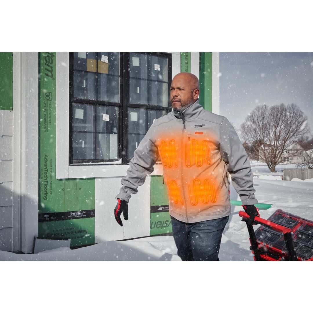 MILWAUKEE Akku-Thermo-Jacke Arbeitsjacke HJGREY5-0 grau Gr. XXL