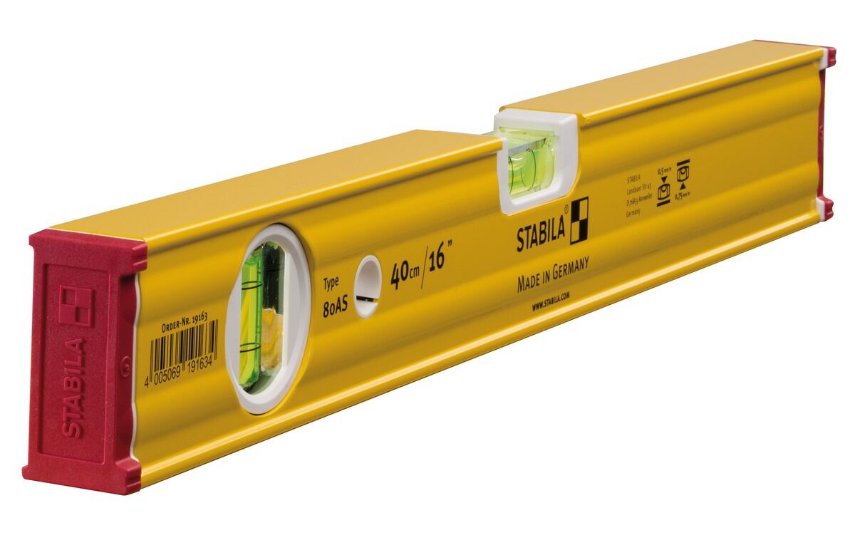 STABILA Wasserwaage Leichtmetall 80AS 40cm