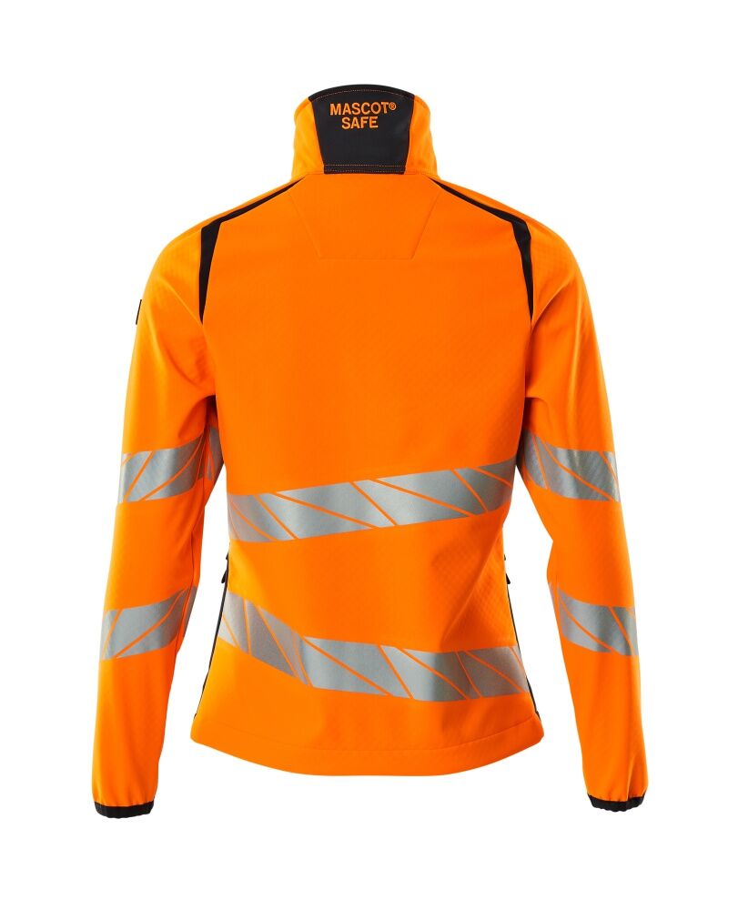 MASCOT Warnschutz Softshelljacke Damen Accelerate Gr. XL hi-vis orange/schwarzblau 19012-143