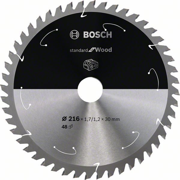 BOSCH Kreissägeblatt Standard for Wood 216x30x1,7/1,2mm 48 Z