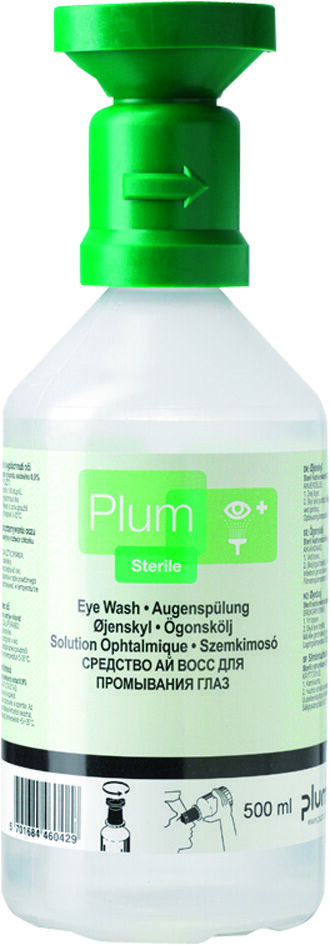 PLUM Augenspülflasche 500ml 0,9 % Natriumchloridlösung