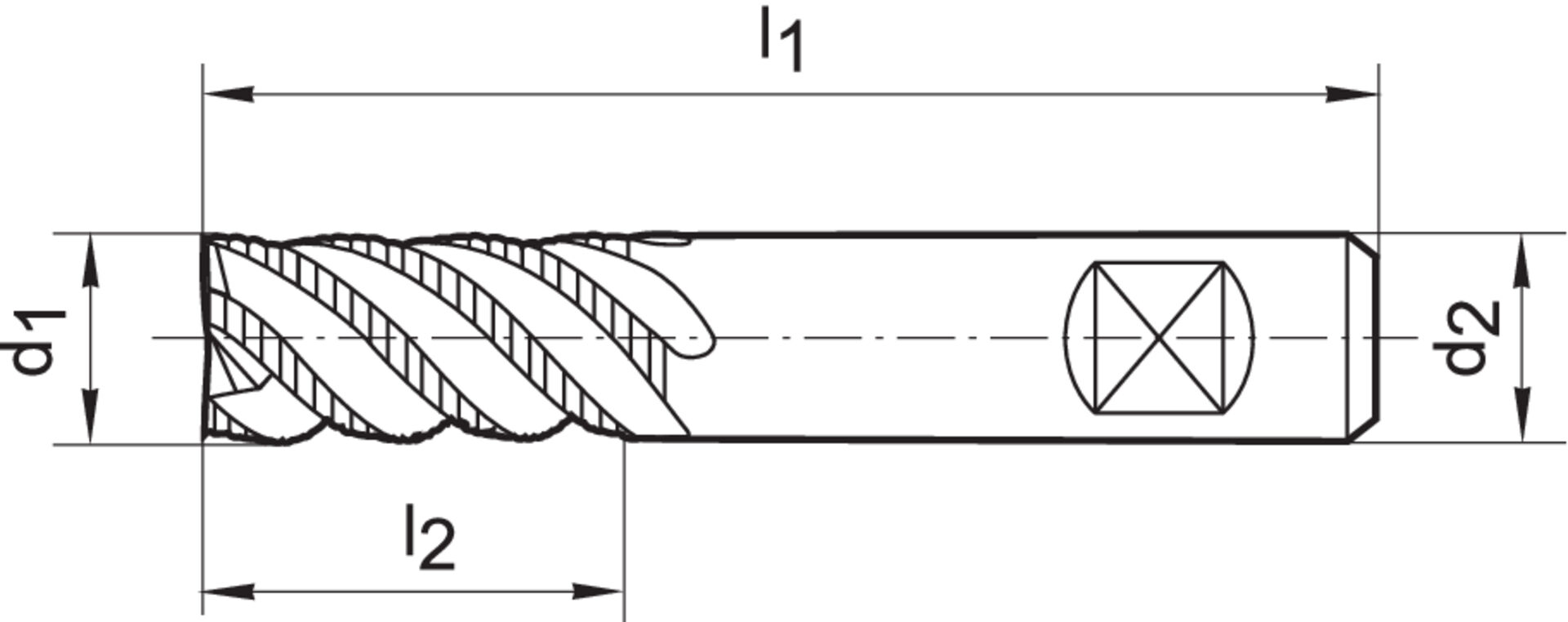 FORMAT Schruppfräser DIN6527L VHM TiALN 8,0mm HB Z 4 HR