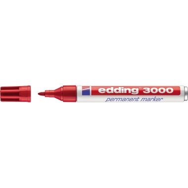 EDDING Permanentmarker 3000 Rundspitze 1,5-3mm rot