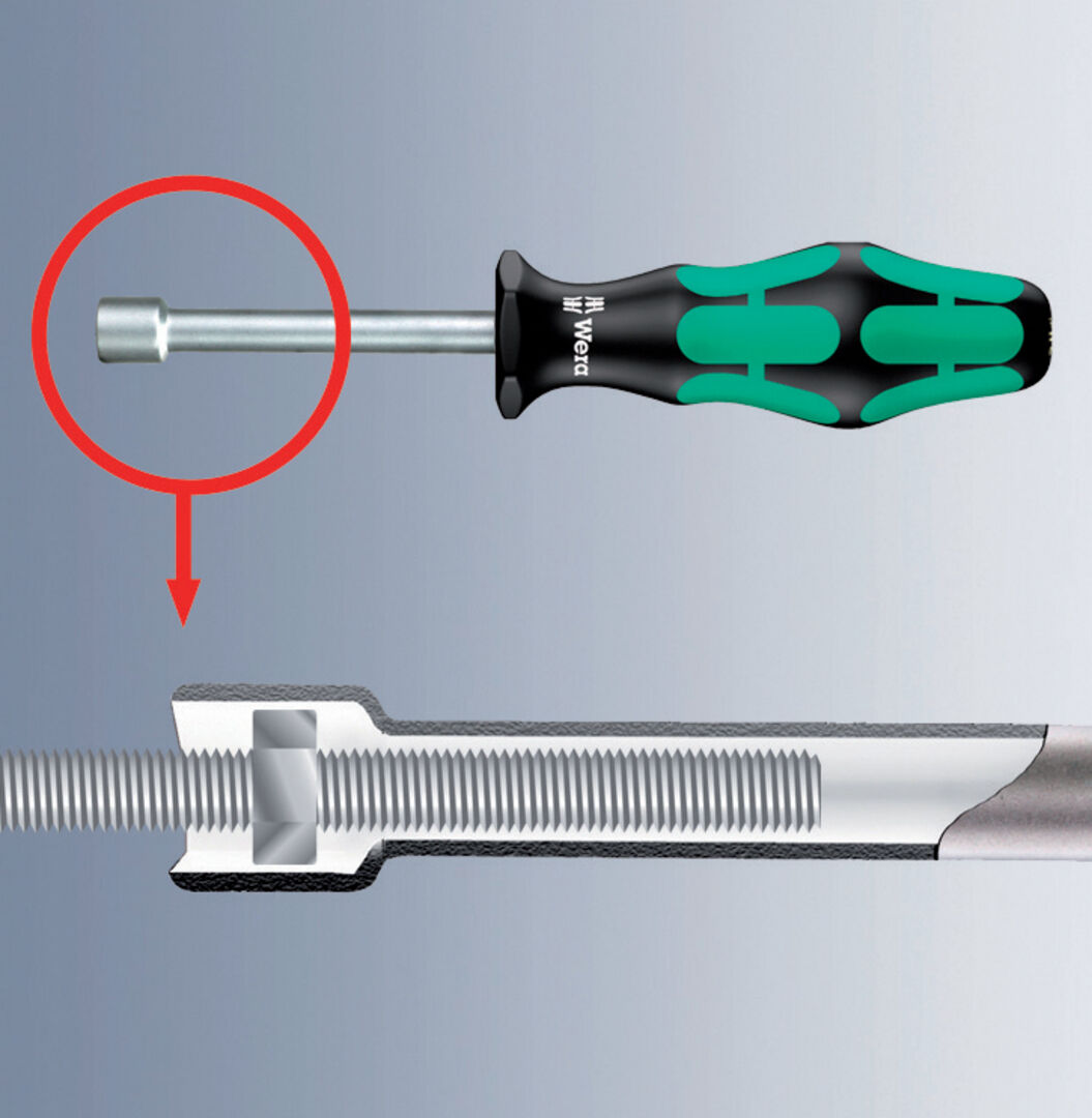 WERA Steckschlüssel-Schraubendreher Set 7-teilig mit Bohrung