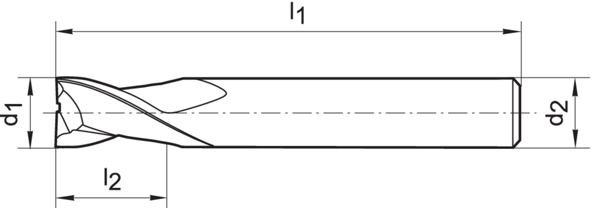 FORMAT Schaftfräser DIN6527 K VHM 14,0mm HA Z 2
