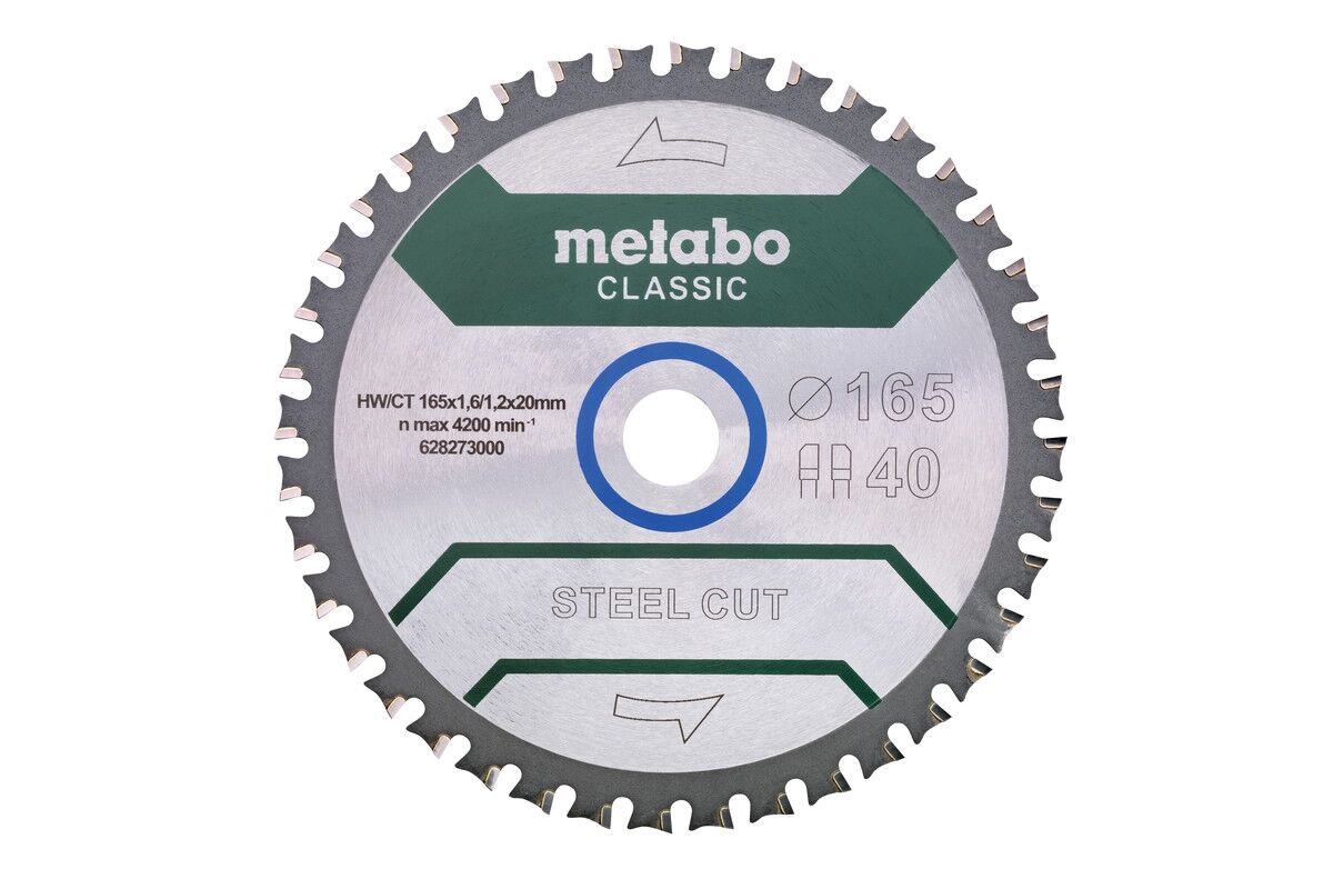 METABO SteelCutClassic 165x20 Z40 FZFA/FZFA 4° Solo