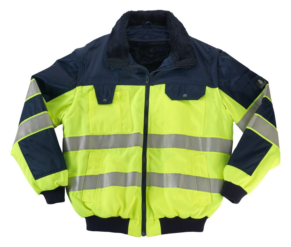 MASCOT Warnschutz Pilotenjacke Safe Image Livigno Gr. M Hi-Vis gelb/marine 00920-660