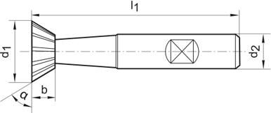 FORMAT Winkelfräser 16mm 60 Grad DIN1833 C HSSE