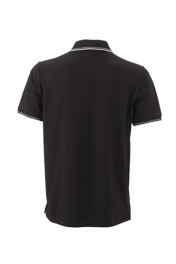 JAMES & NICHOLSON JN Mens Polo JN986 95%BW/5%EL black/white Größe XL