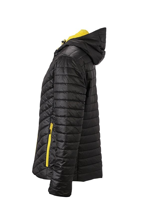 JAMES & NICHOLSON Lightweight Jacke Arbeitsjacket black/yellow Gr. M