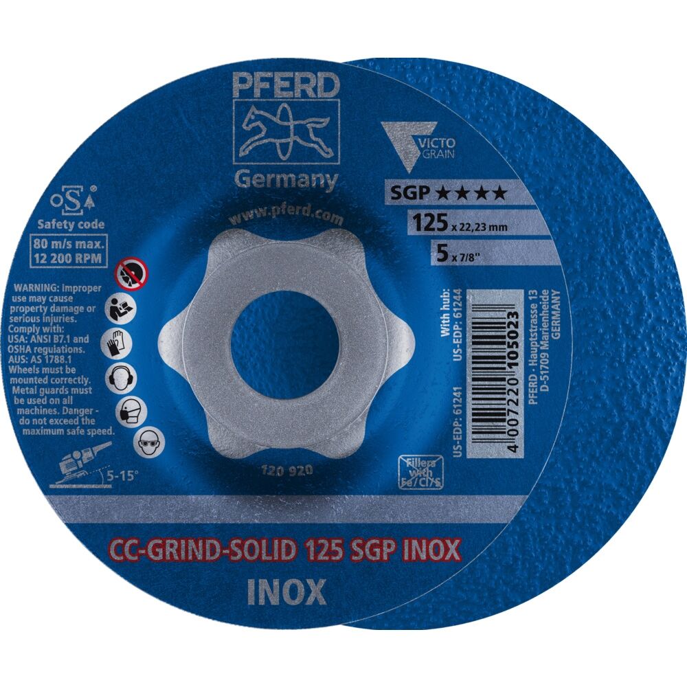 PFERD Schleifscheibe CC-Grind-Solid SGP INOX 125mm