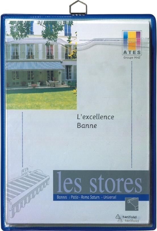 TARIFOLD Prospekttasche mit 1 Öse A4 hoch blau VE = 5St.