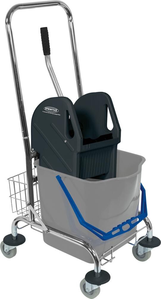 Einfachfahreimer chrom 1x27l mitPresse