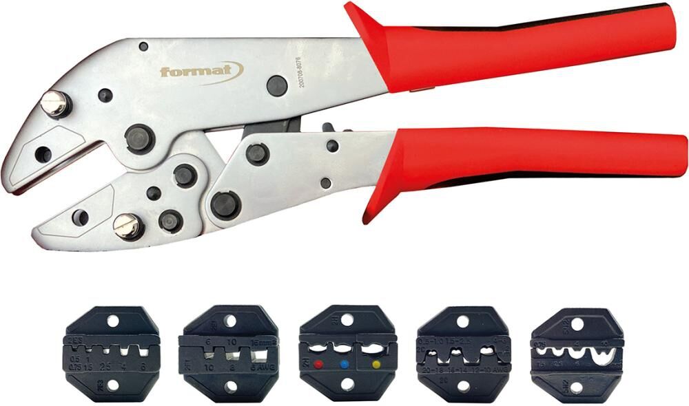 FORMAT Crimpwerkzeug-Set mit Wechseleinsätze 5-teilig