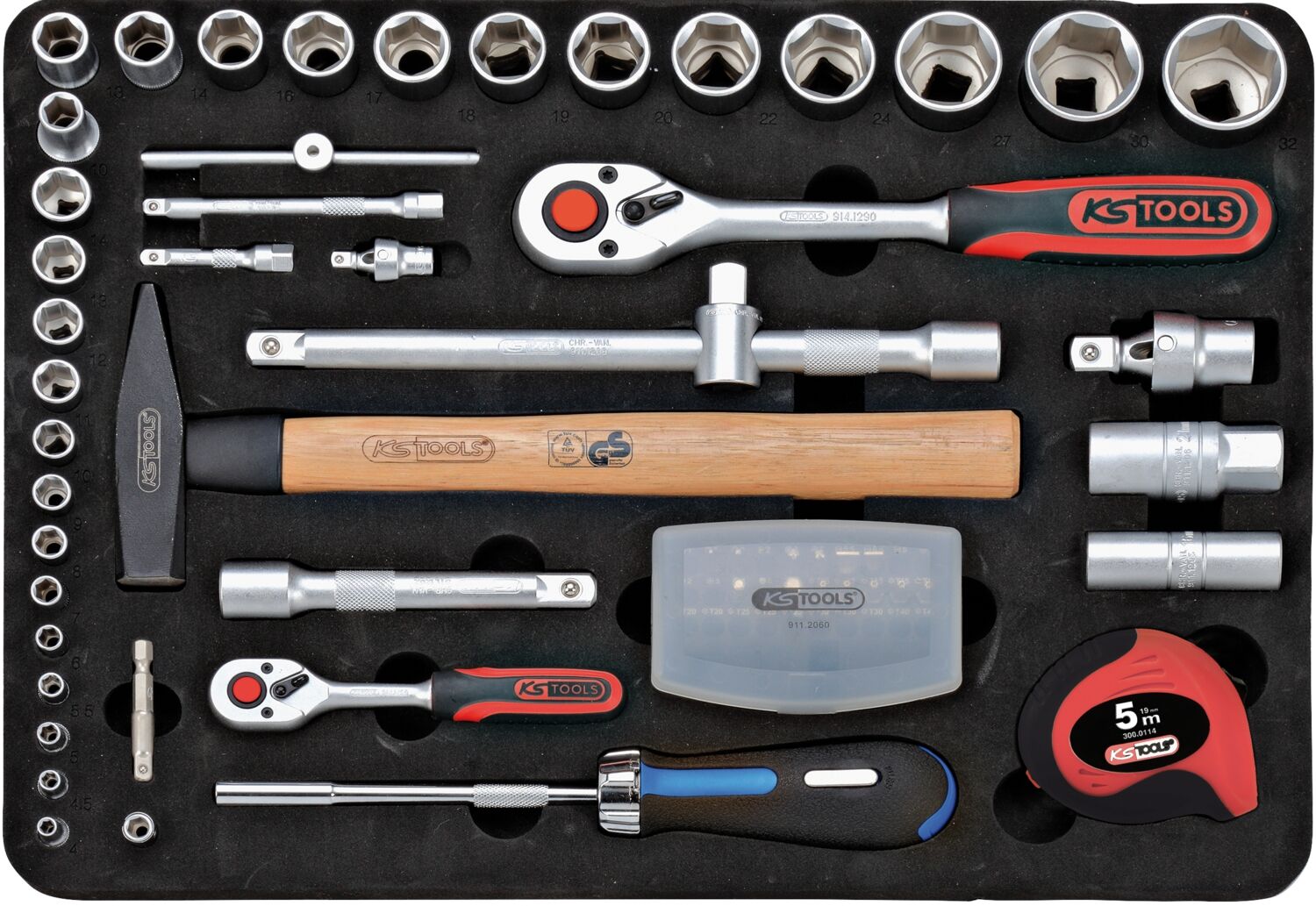 KS TOOLS Universal Werkzeug Set 1/4" + 1/2" 127-teilig im Koffer